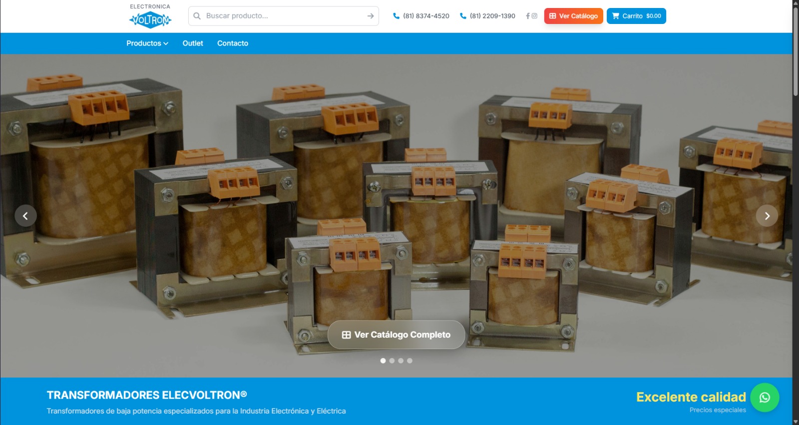 ELECVOLTRON - E-commerce B2B de componentes eléctricos desarrollado por Nebel Software